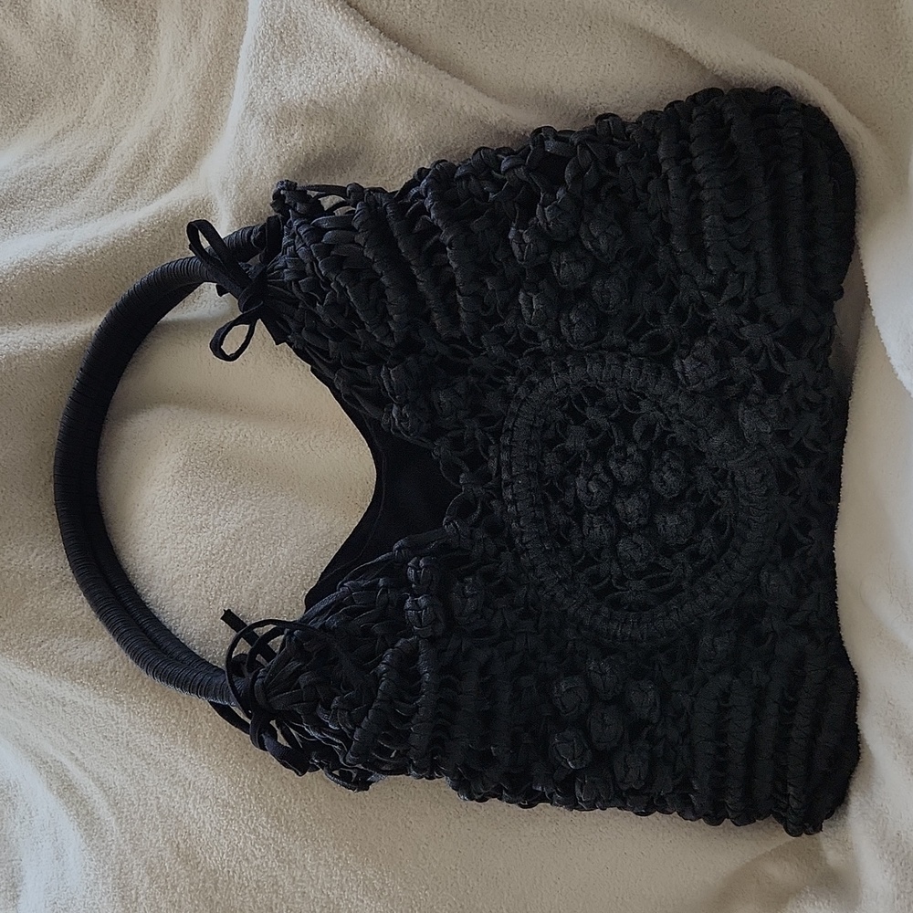 Clever Carriage Company Positano Hand Macrame Satchel - Picture 7 of 8